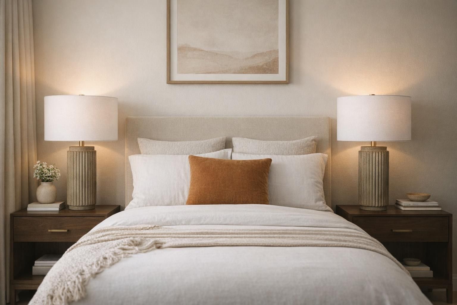 Ribbed Essence Ceramic Table Lamp (Set of 2) - Ribbed Stonewash