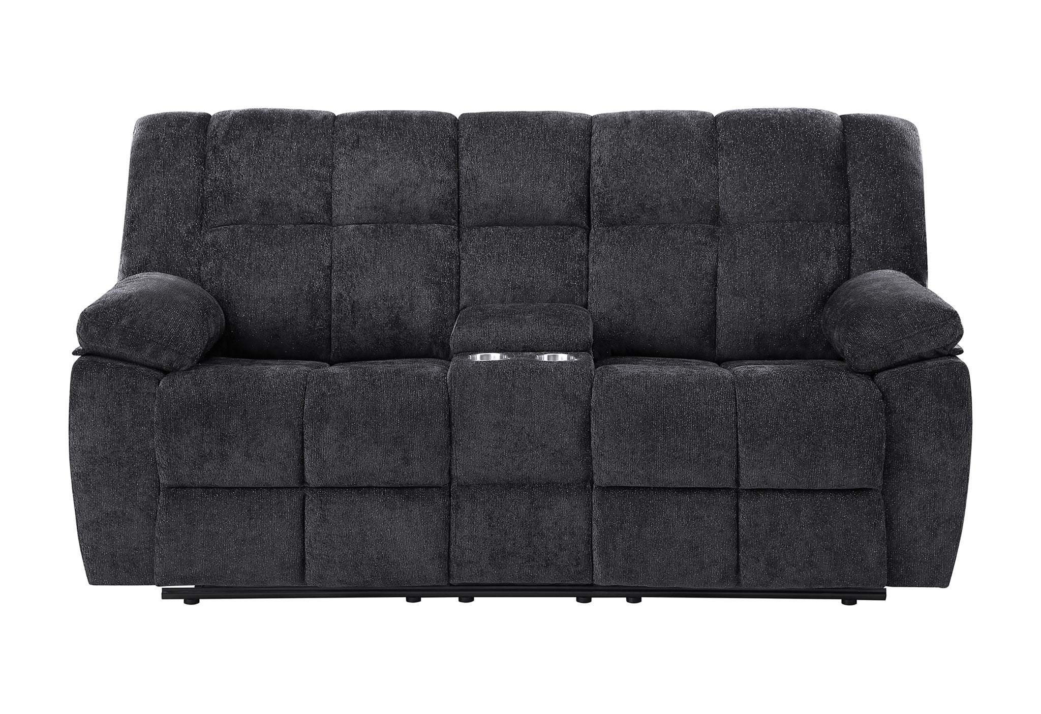 U6000 - Reclining Sofa / Console Reclining Loveseat - Black