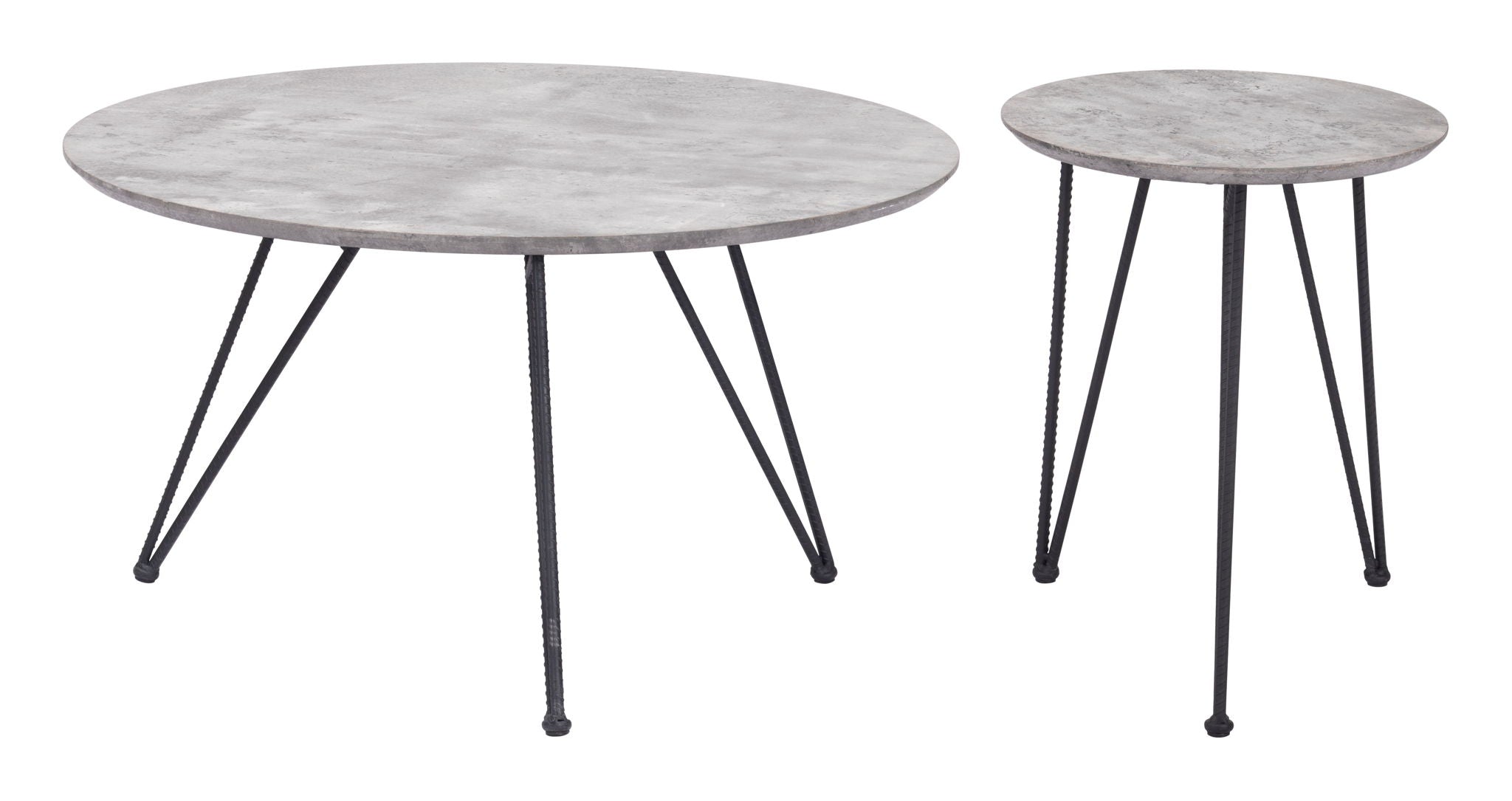 Kerris - Coffee Table Set - Gray / Black