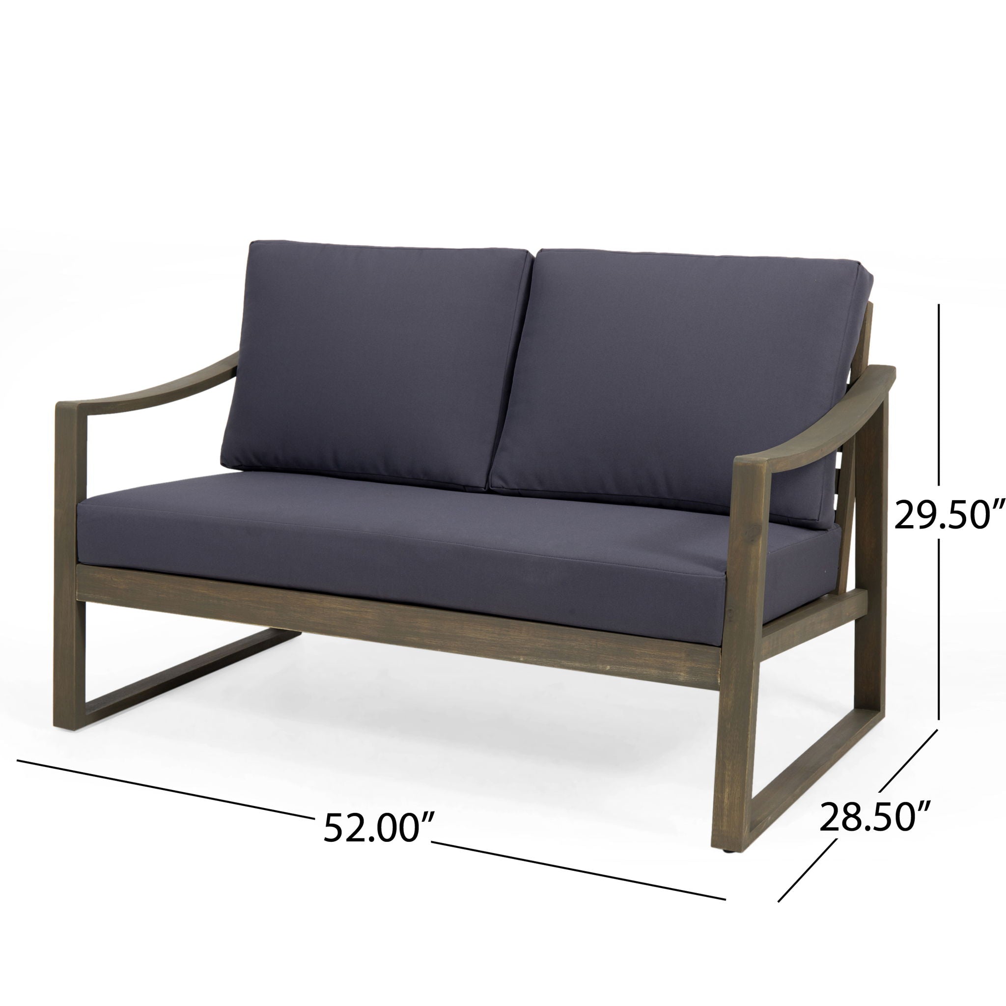 Samwell - Coffee Table & Loveseat Set With Water Resistant Cushions - Dark Gray
