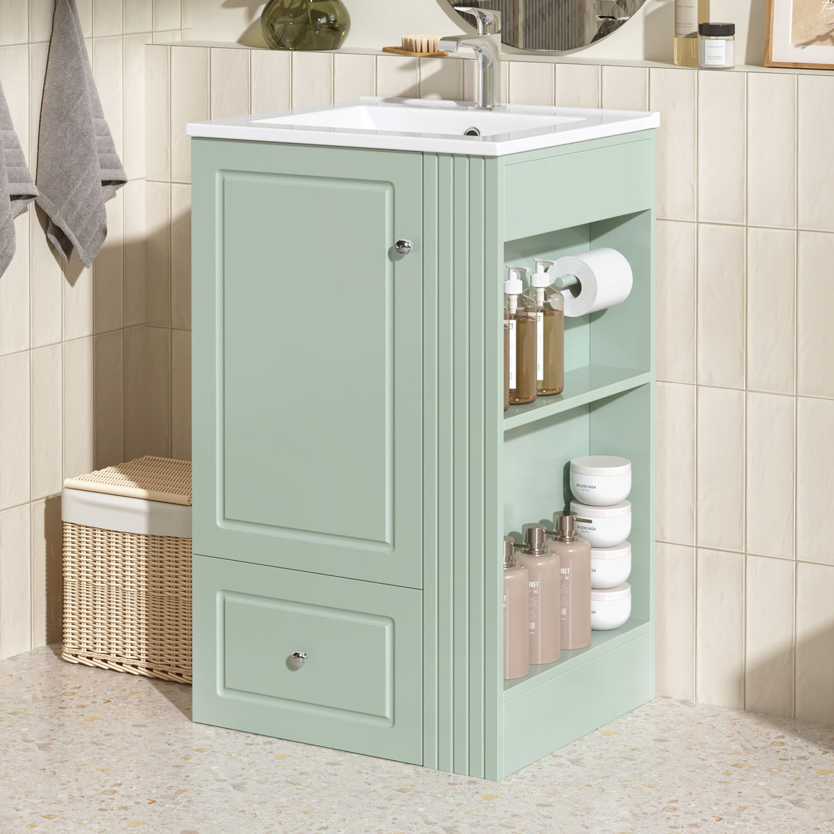 Modern Freestanding Bathroom Vanity With Sink, Soft-Close Drawer, Towel Bar