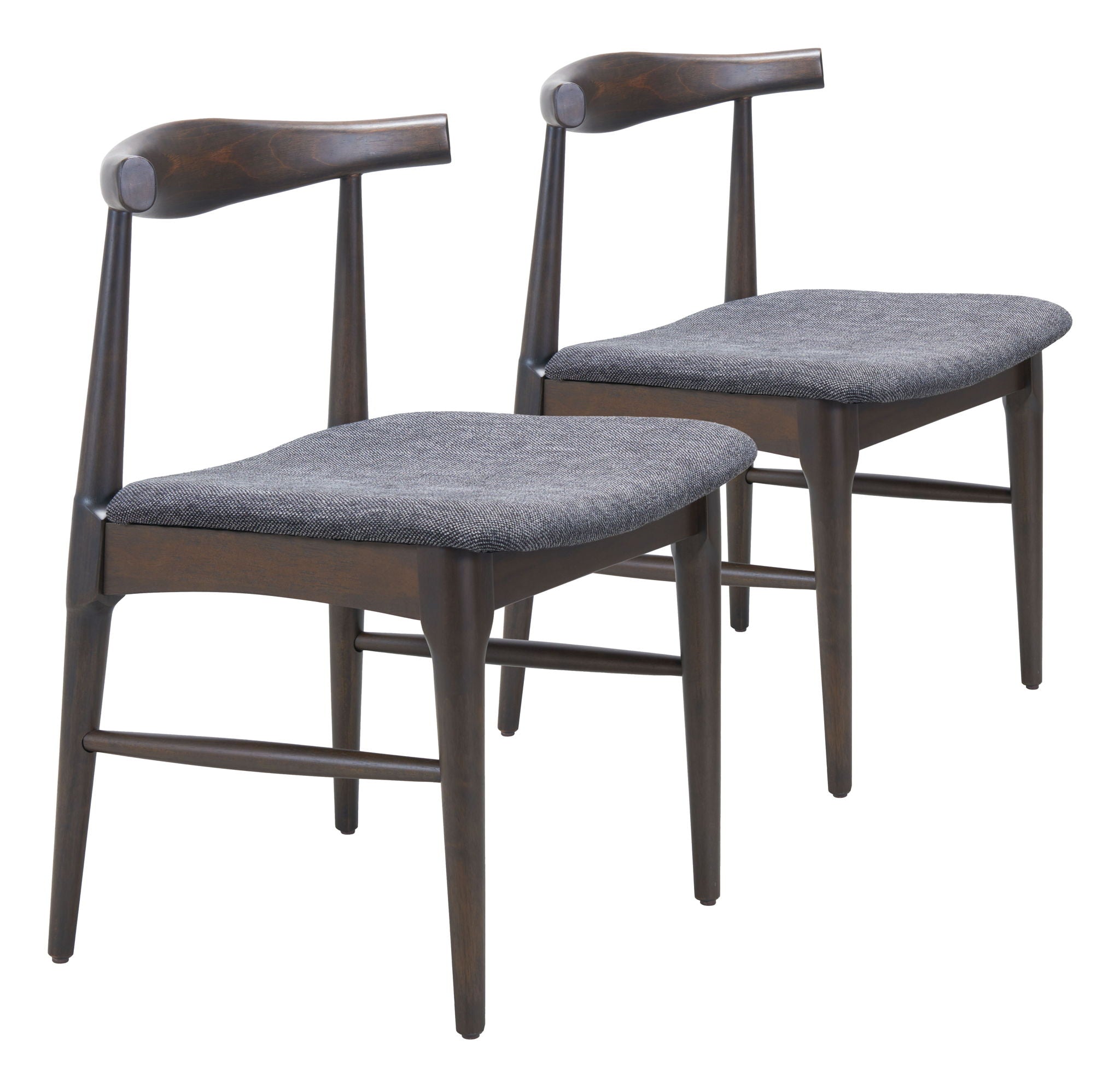 Tuzka - Dining Chair (Set of 2) - Gray / Espresso