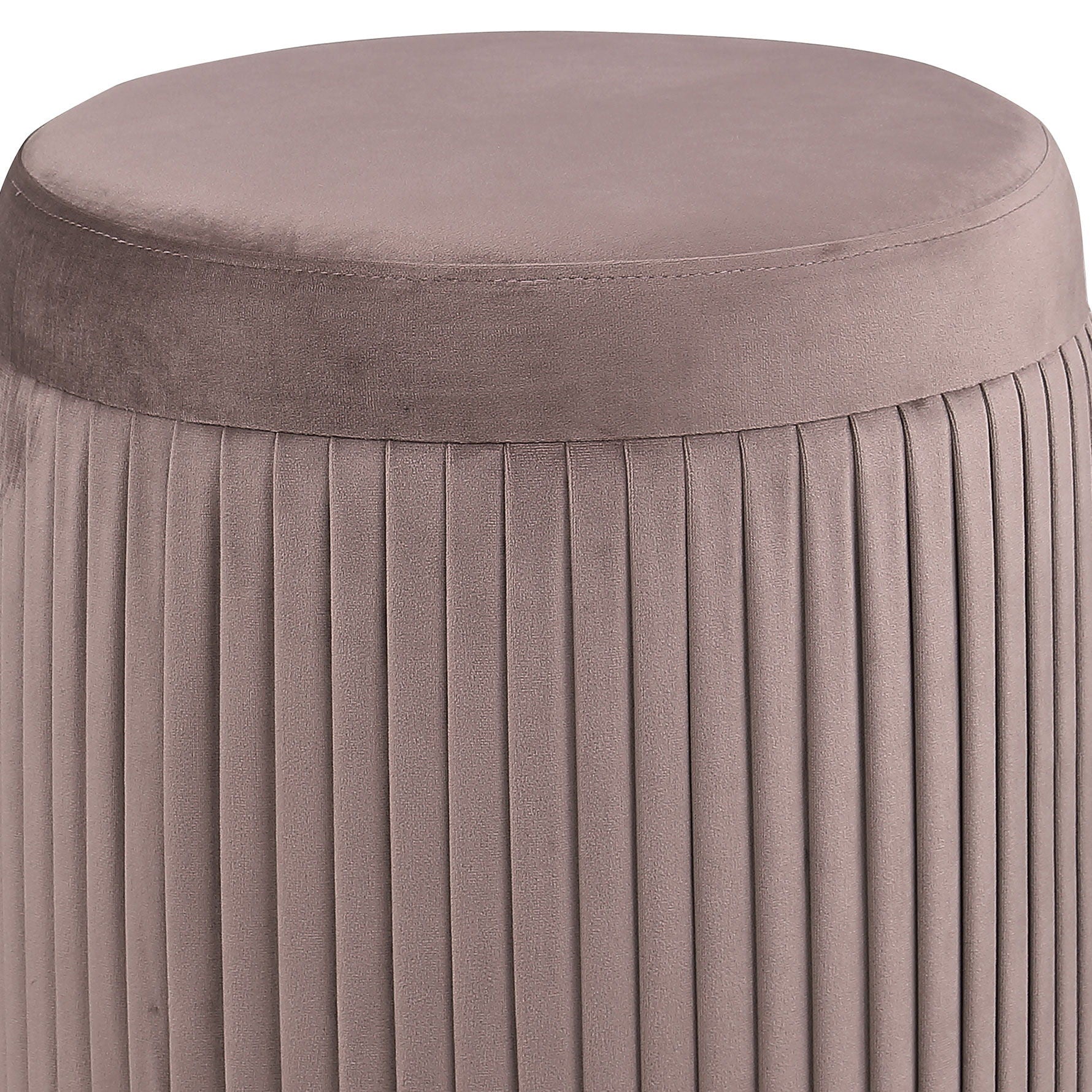 Pescadero - Round Upholstered Ottoman - Mauve