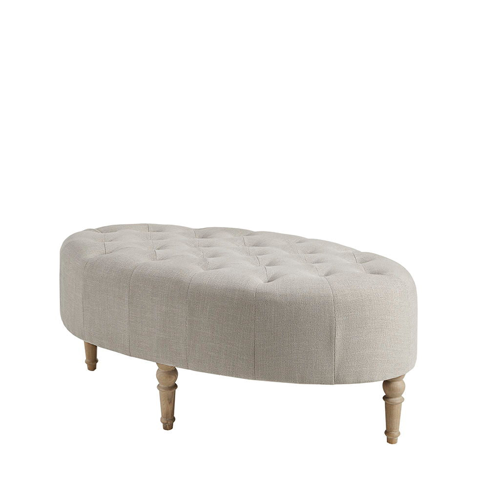 Clara - Accent Ottoman - Linen