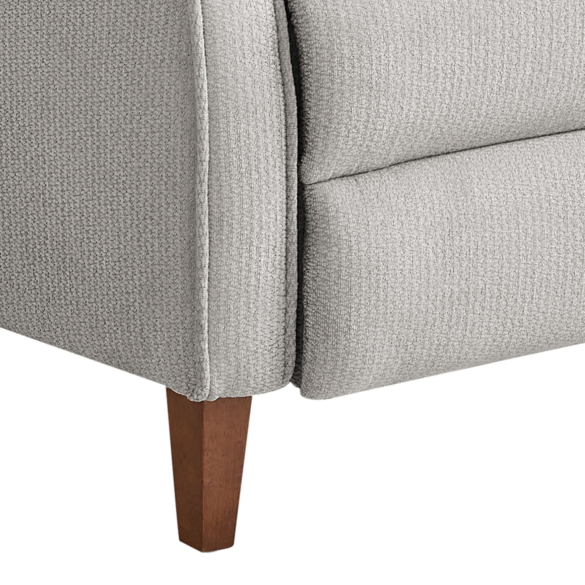 Marena - Upholstered Manual Push Back Recliner - Gray