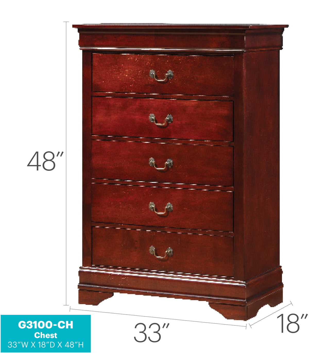 Louis Phillipe - Traditional Style Storage Chest Elegant