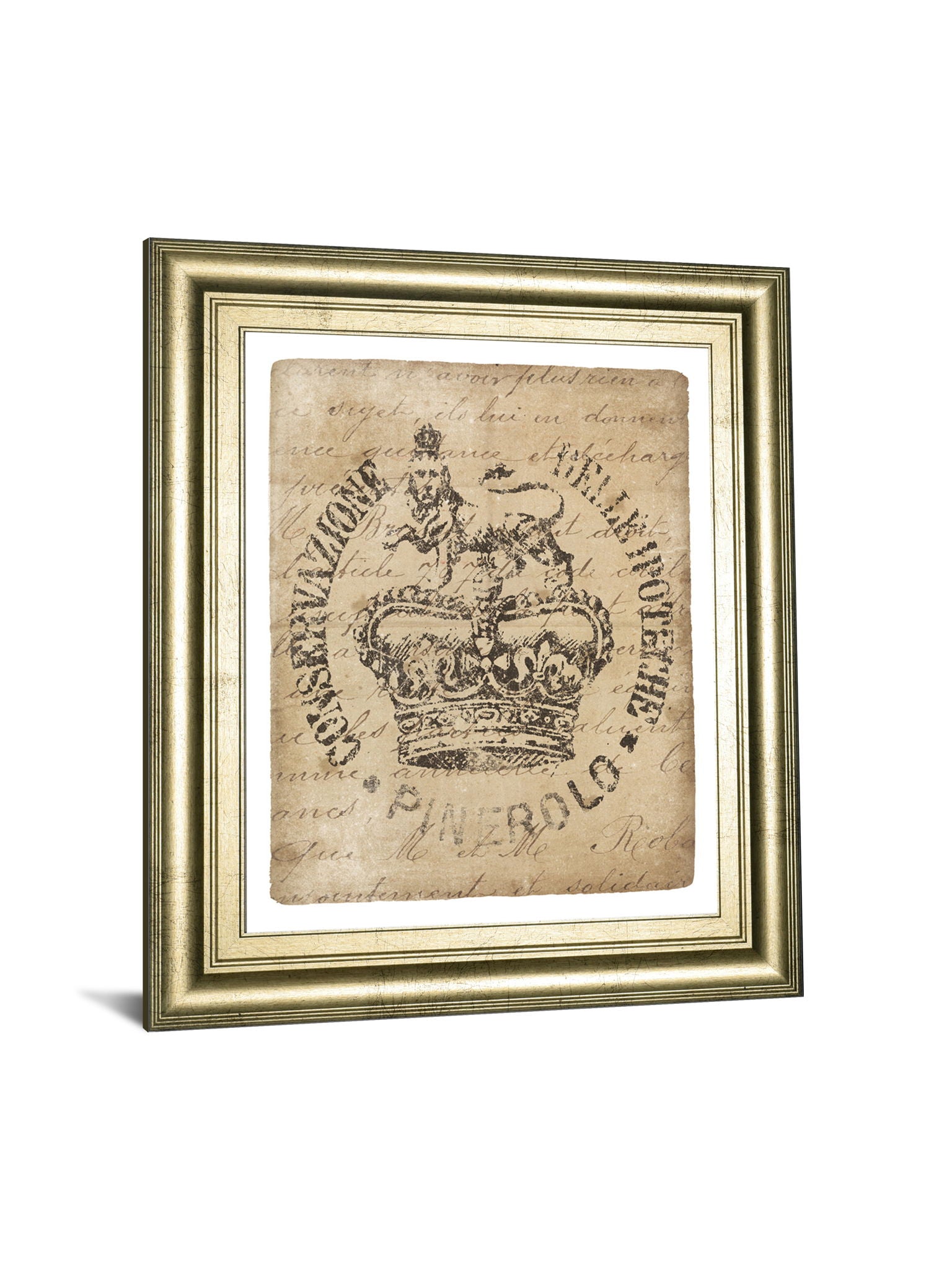 Vintage Seal IV V2 By Wild Apple Portfolio - Framed Print Wall Art - Beige