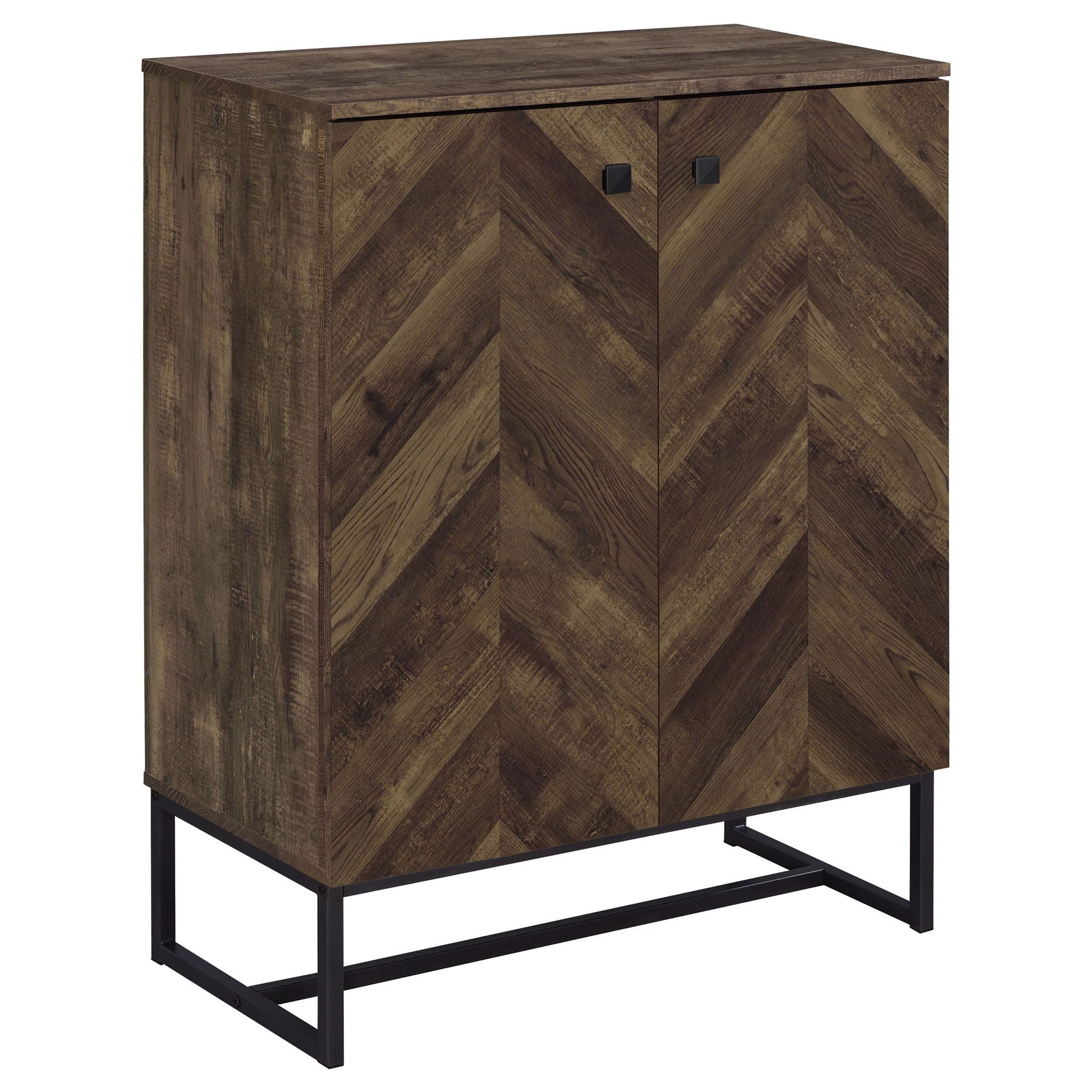 Sager - 4 Shelf Accent Cabinet - Oak