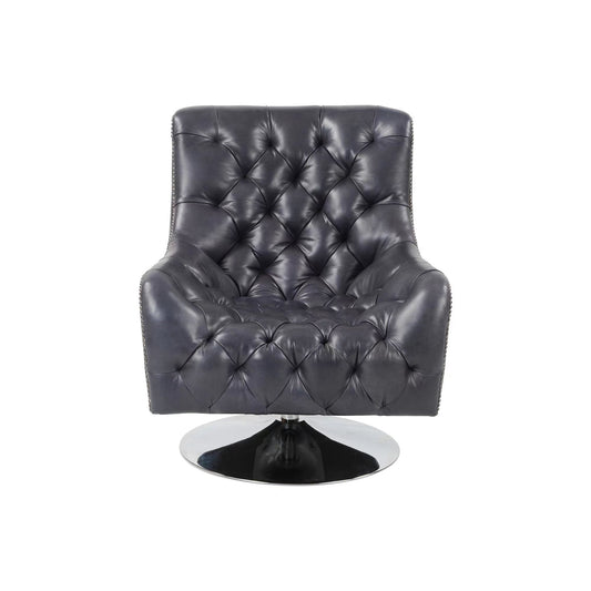 Lance Full Genuine Leather Swivel Chair