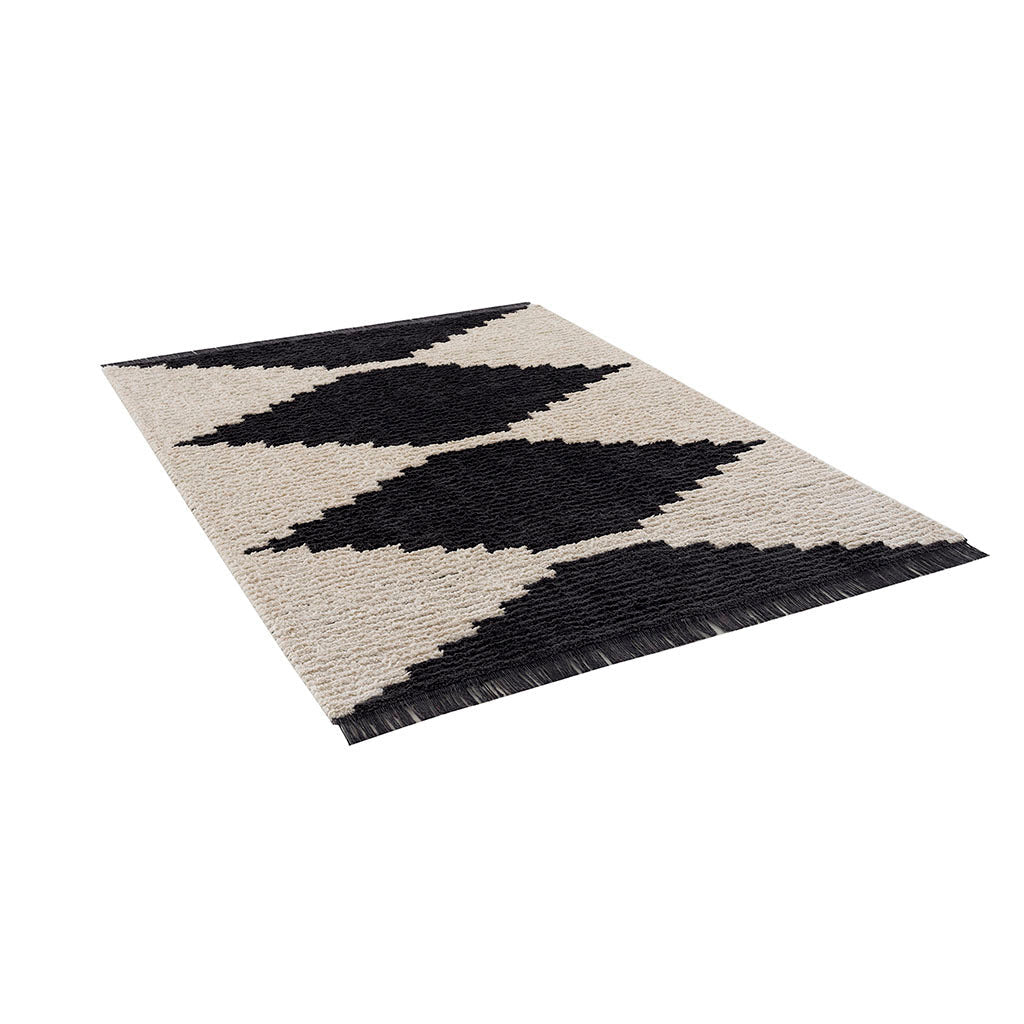 Black & Ivory Modern Area Rug