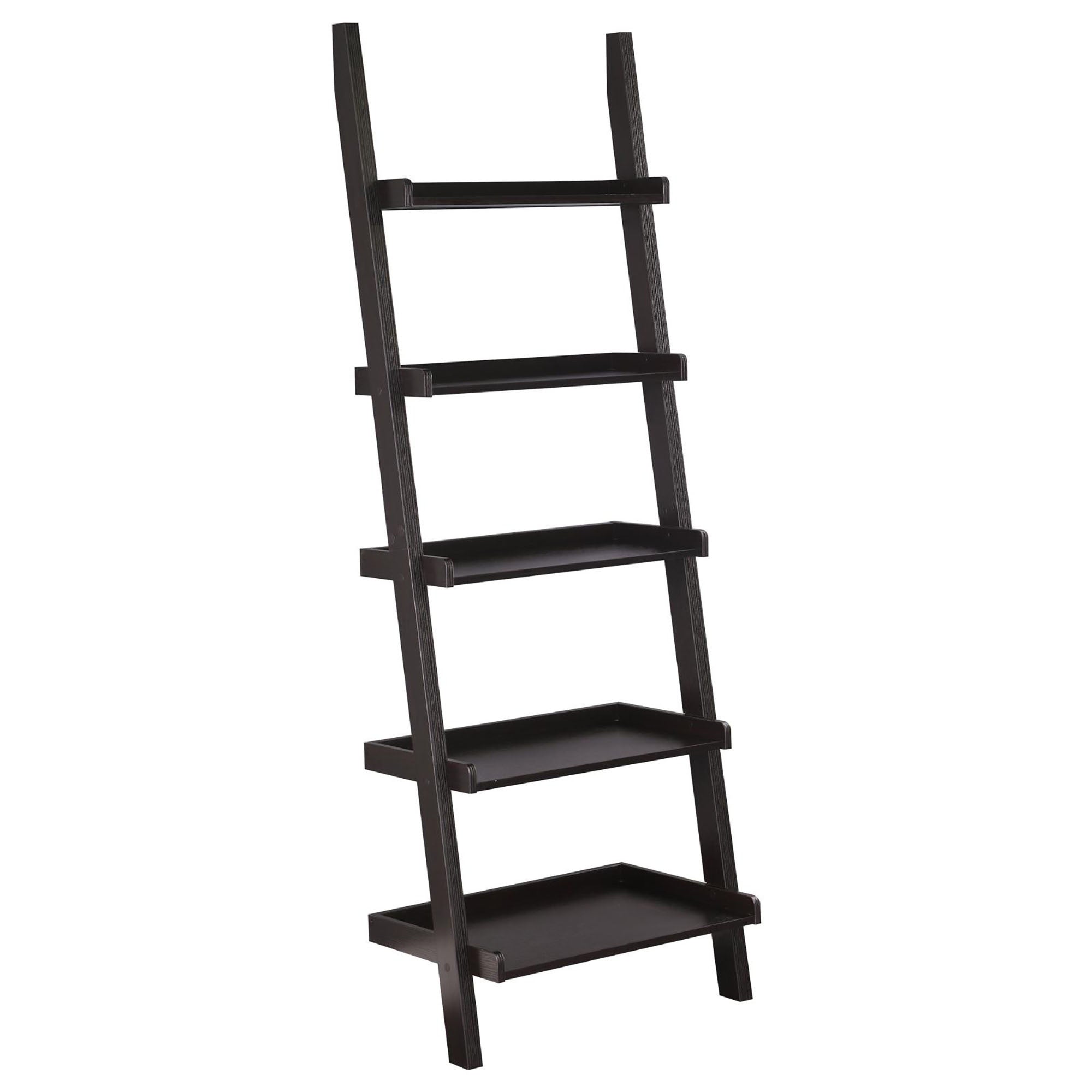 Cappuccino 3-piece Ladder Desk and Bookcase Set