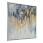 39.5" x 39.5" Modern Oil Painting, Square Framed Wall Art for Living Room Dining Room Office