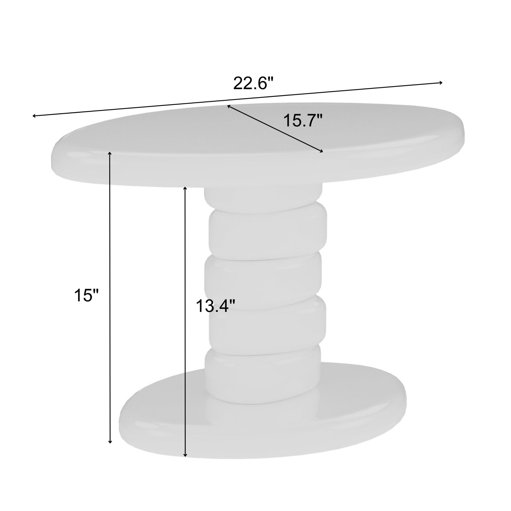 Stacked Cobblestone End Table