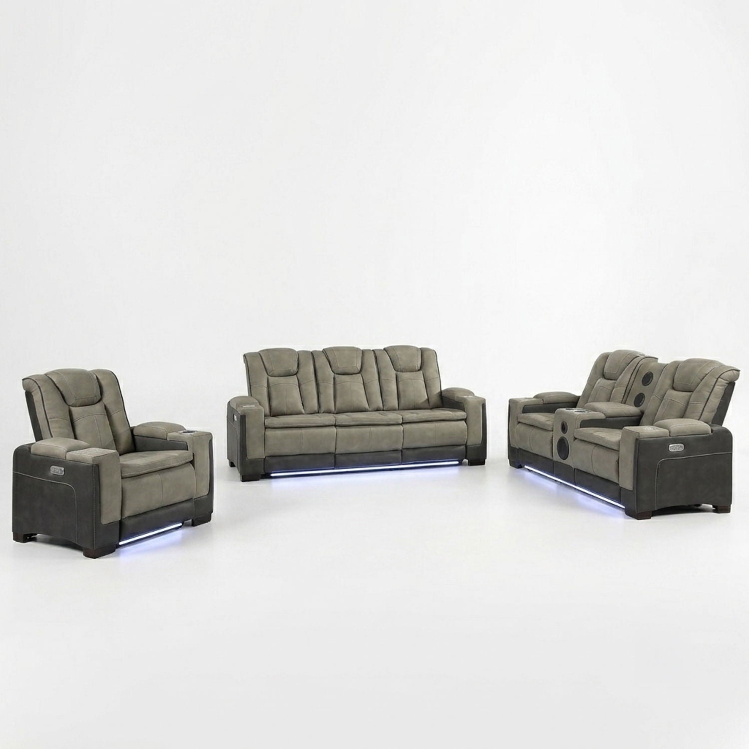 Bruno - Power Reclining Living Room Set With LED Lighting