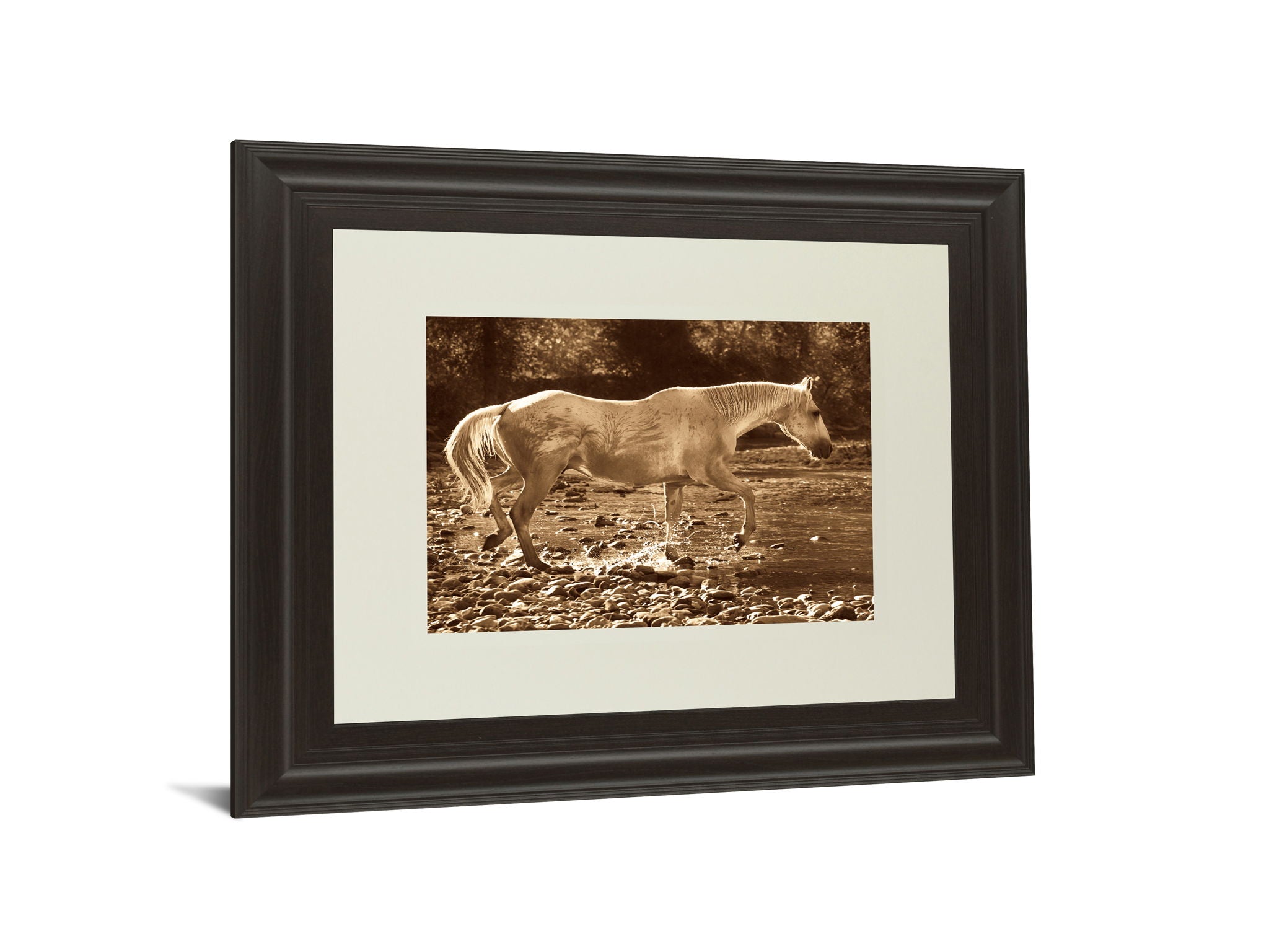 The Crossing By Wendy Caro - Framed Print Wall Art - Light Brown