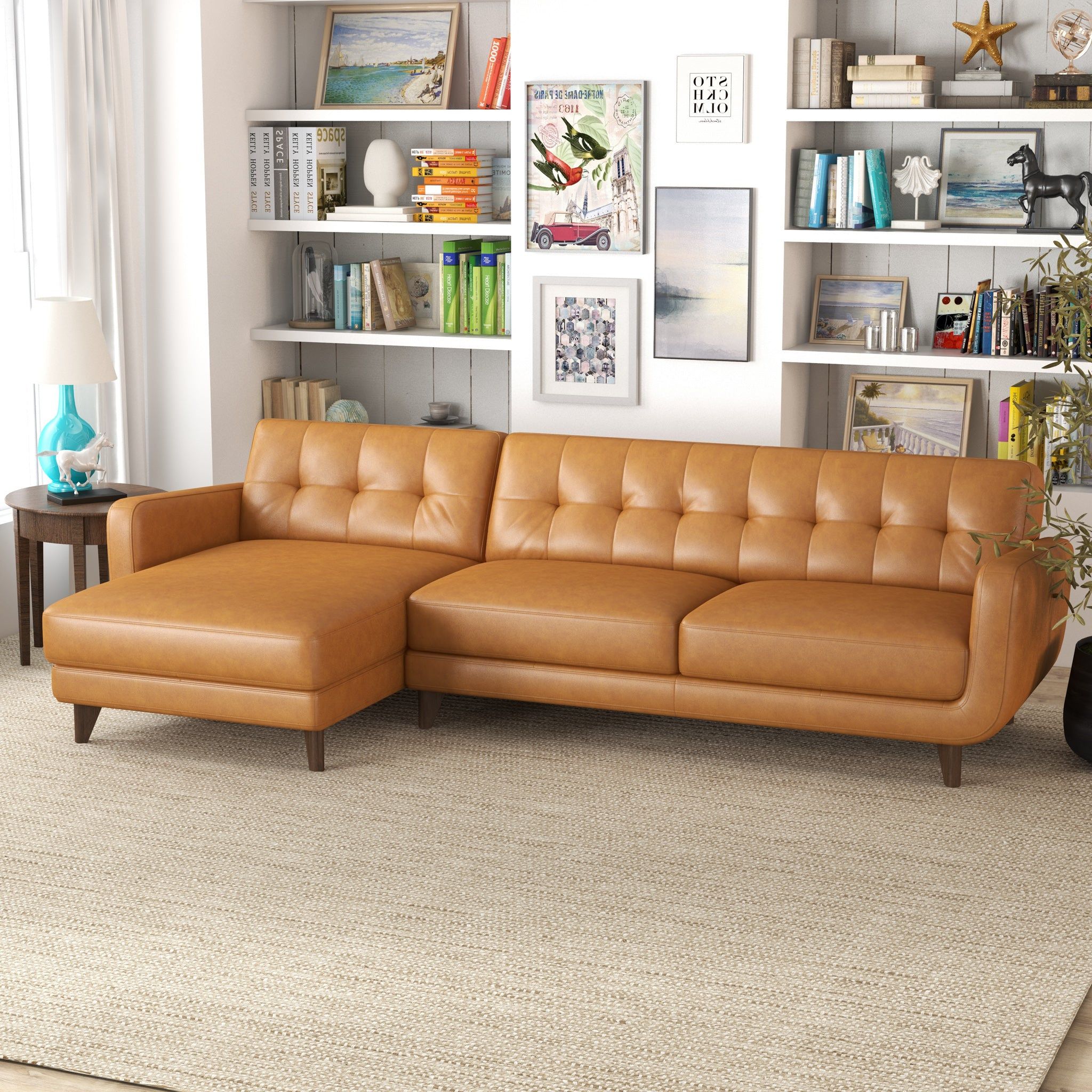 Allison - Mid-Century Modern Sectional Sofa Chaise