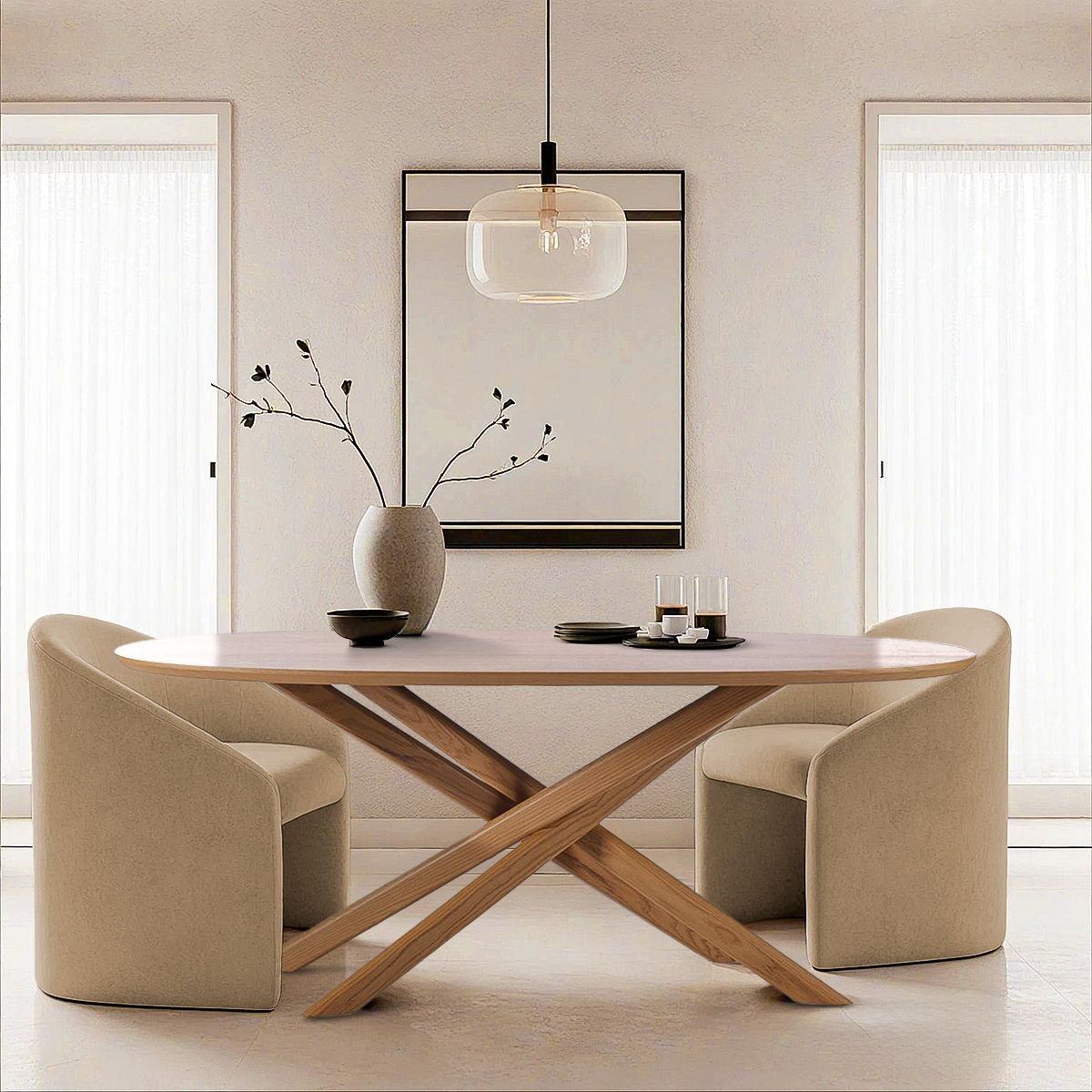 Pierre - Dining Table - Sand