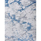 ZARA Collection Abstract Design Silver Blue Machine Washable Super Soft Area Rug