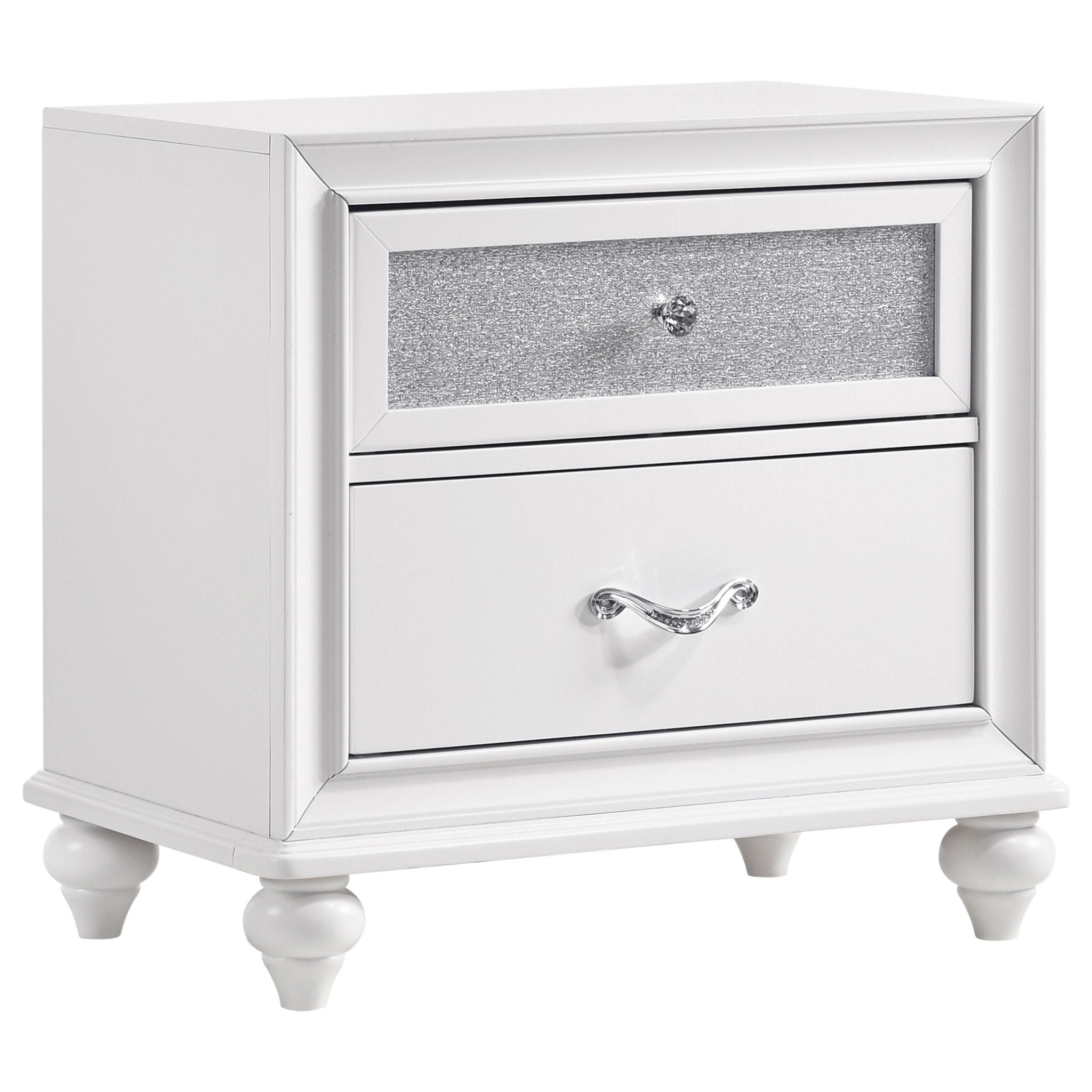 Barzini - 2 Drawer Nightstand Storage - White