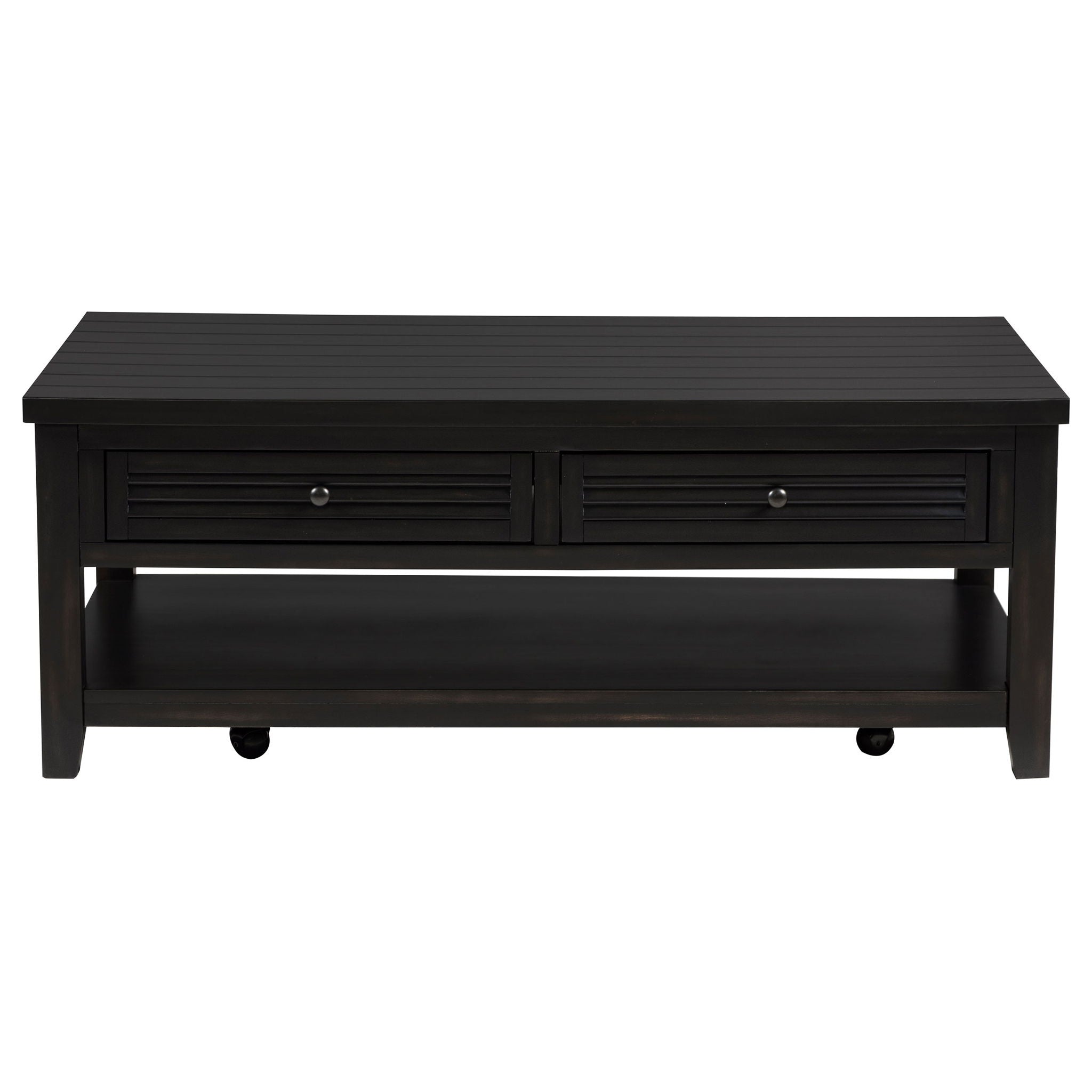 Sutter - 2 Drawer Rectangular Coffee Table - Dark Brown