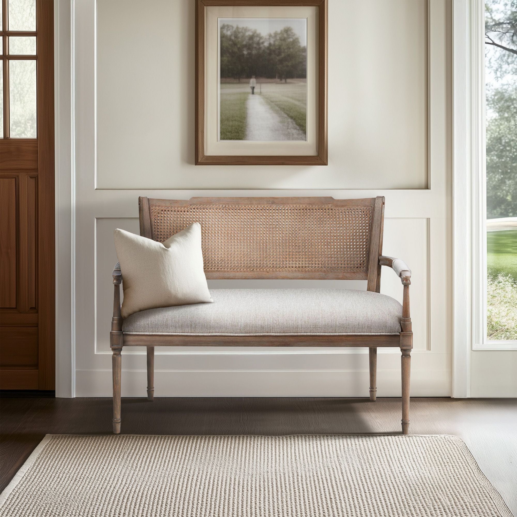 Willshire - Settee - Beige / Reclaimed Natural