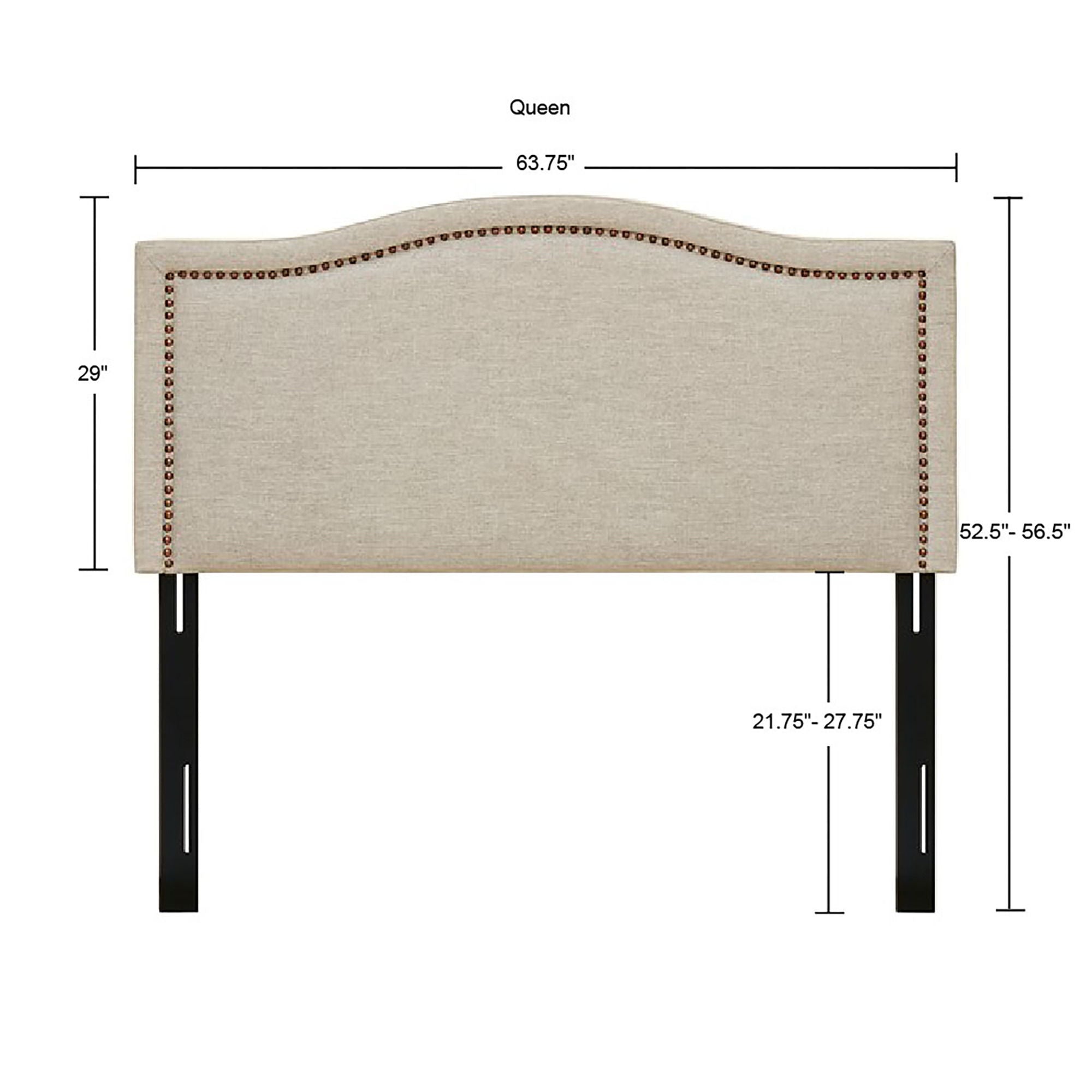Nadine - Queen Upholstery Headboard - Natural