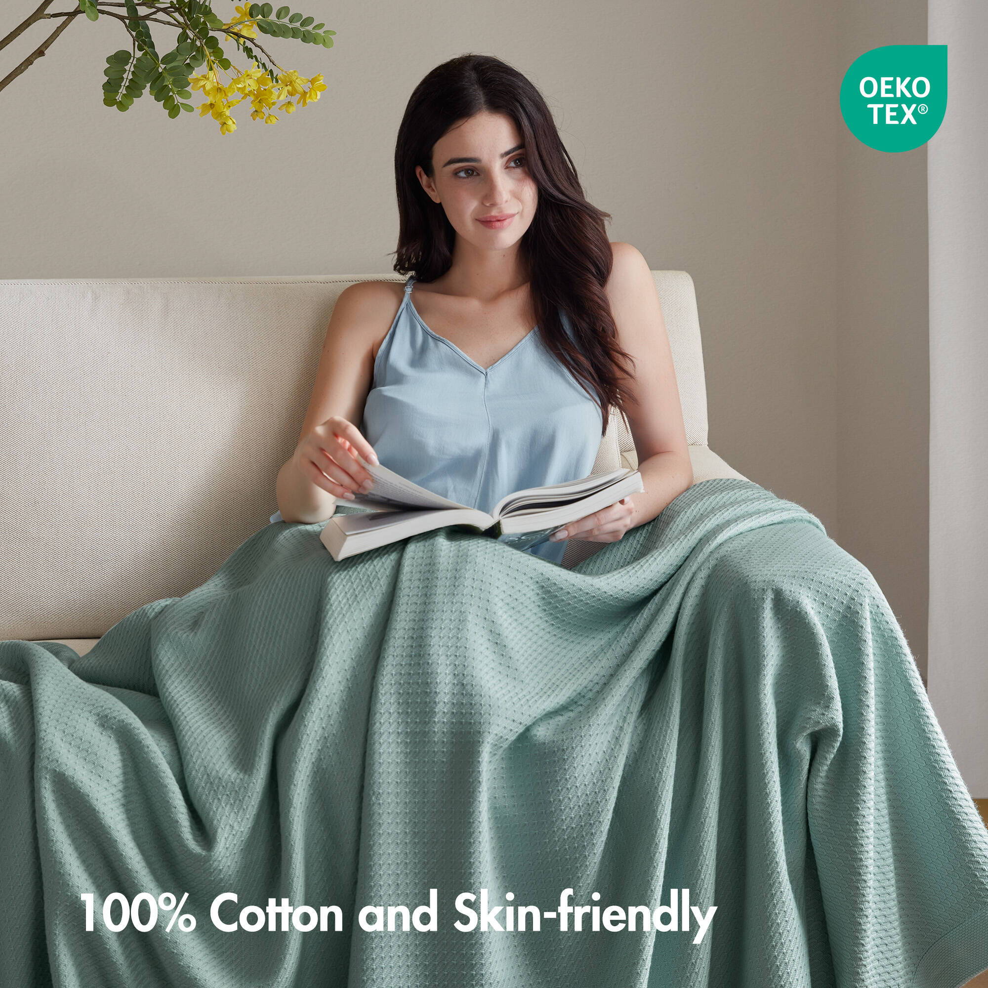 Egyptian Cotton - King Blanket - Teal
