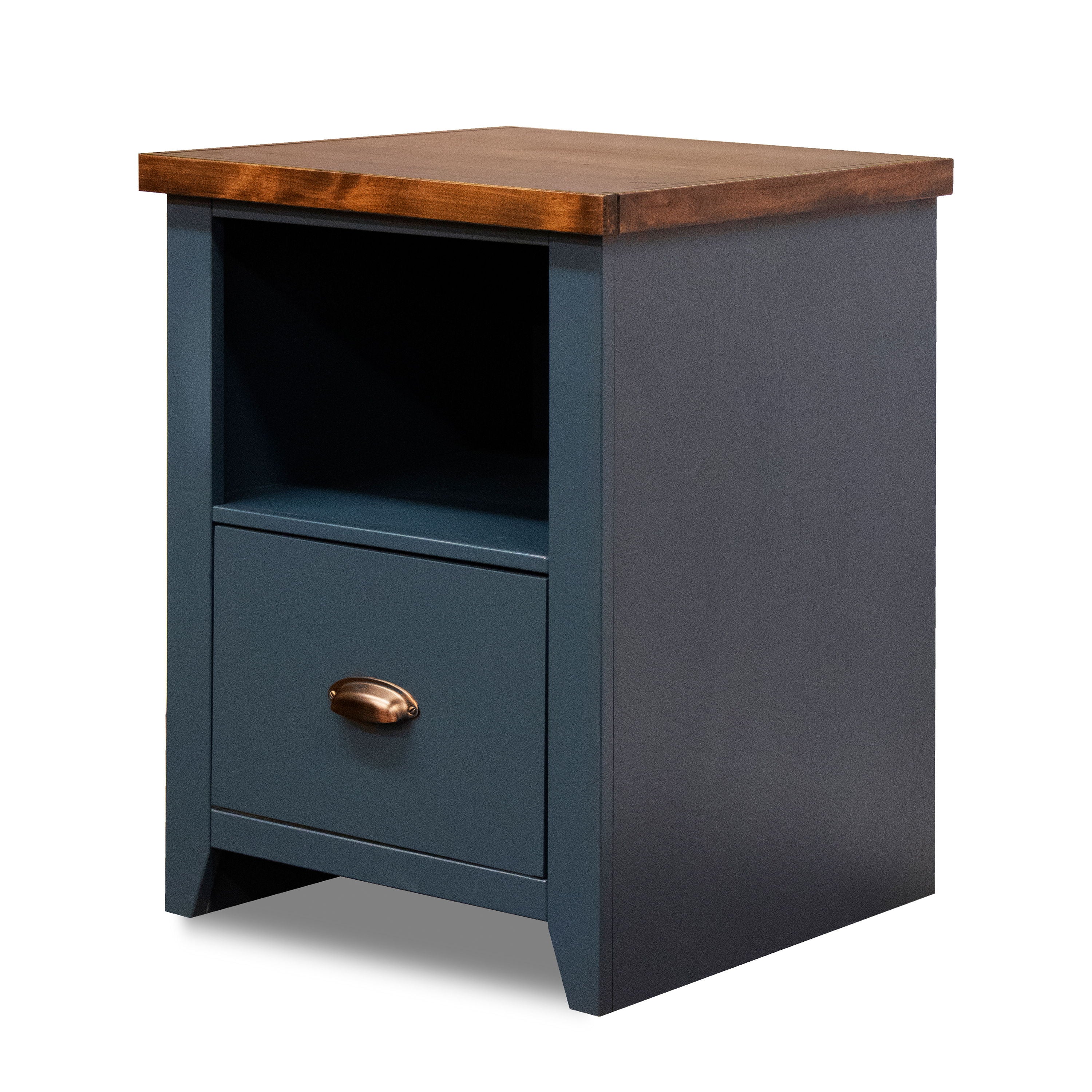 Nantucket - Drawer File - Blue Denim, Whiskey