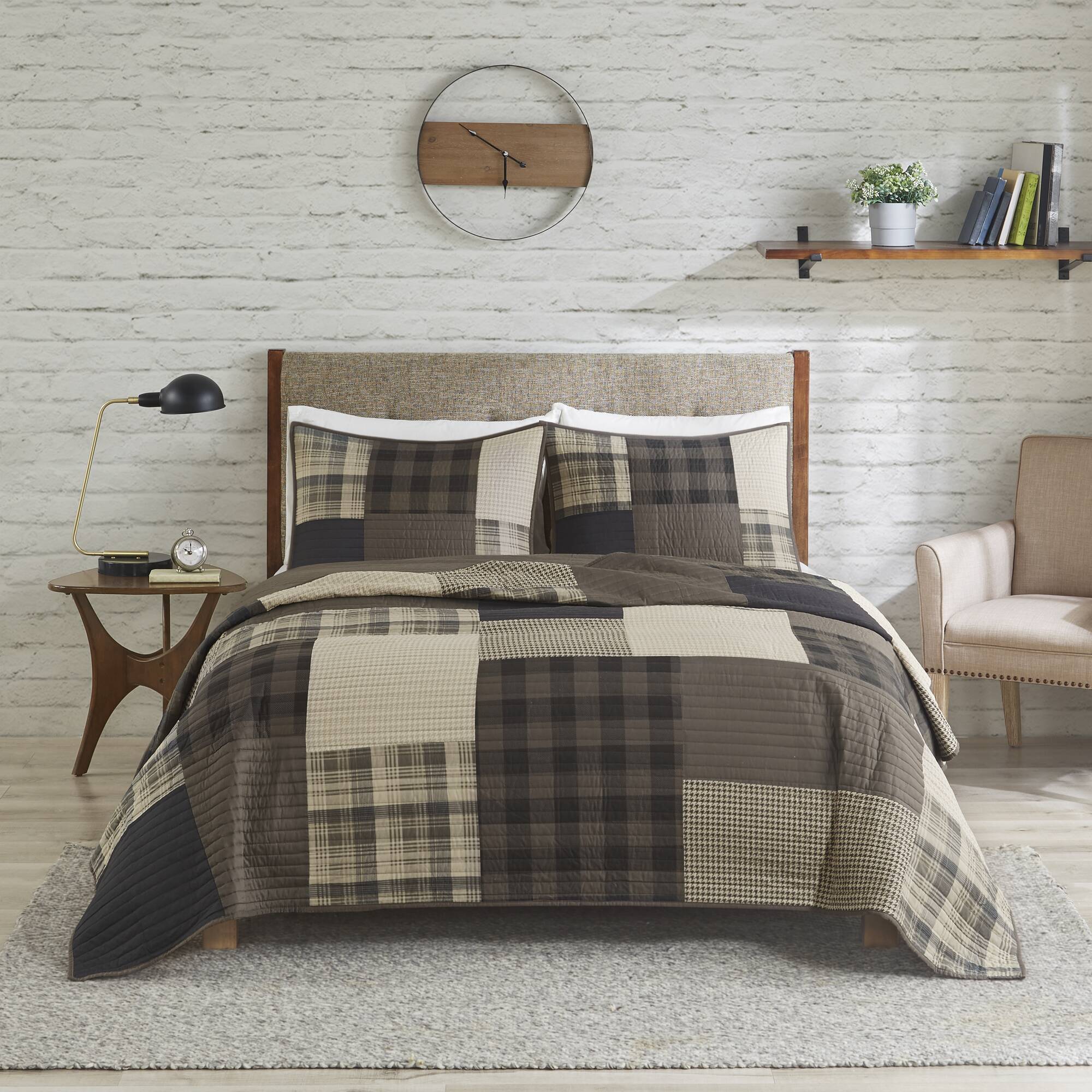 Winter Hills - Oversized Quilt Set - Tan