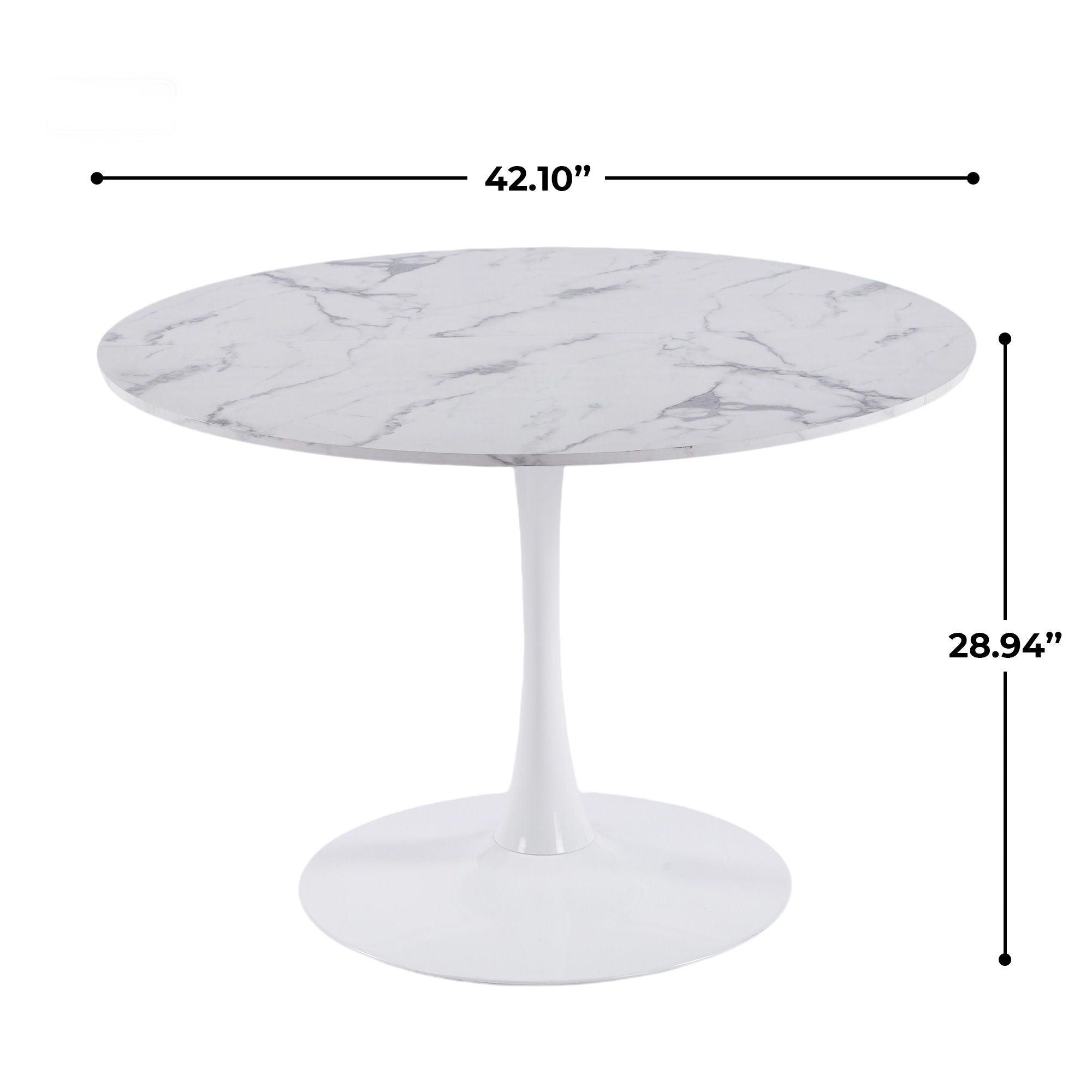 Round Tulip Table, Pedestal Design