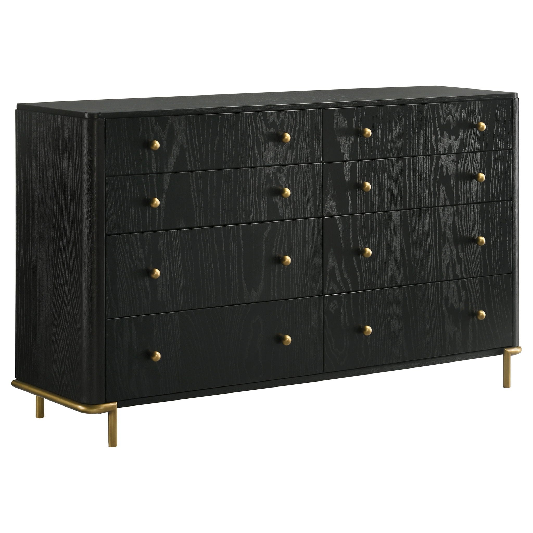 Anser - 8 Drawer Dresser - Black