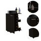 Bartlet 2-Shelf 6-Bottle Bar Cart with Division Black Wengue