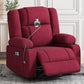 Power Lift Recliner Chair Electric Recliner for Elderly Recliner Chair with Massage and Heating Functions, Remote, Phone Holder Side Pockets and Cup Holders for Living Room, Red