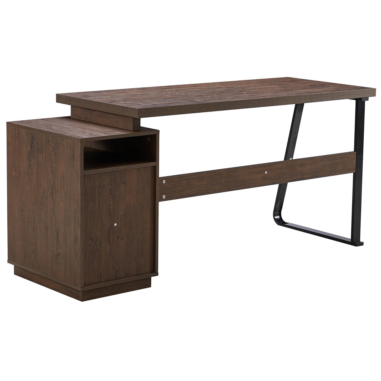 Home Office Computer Desk with Drawers/Hanging Letter-size Files, 65 inch Writing Study Table with Drawers