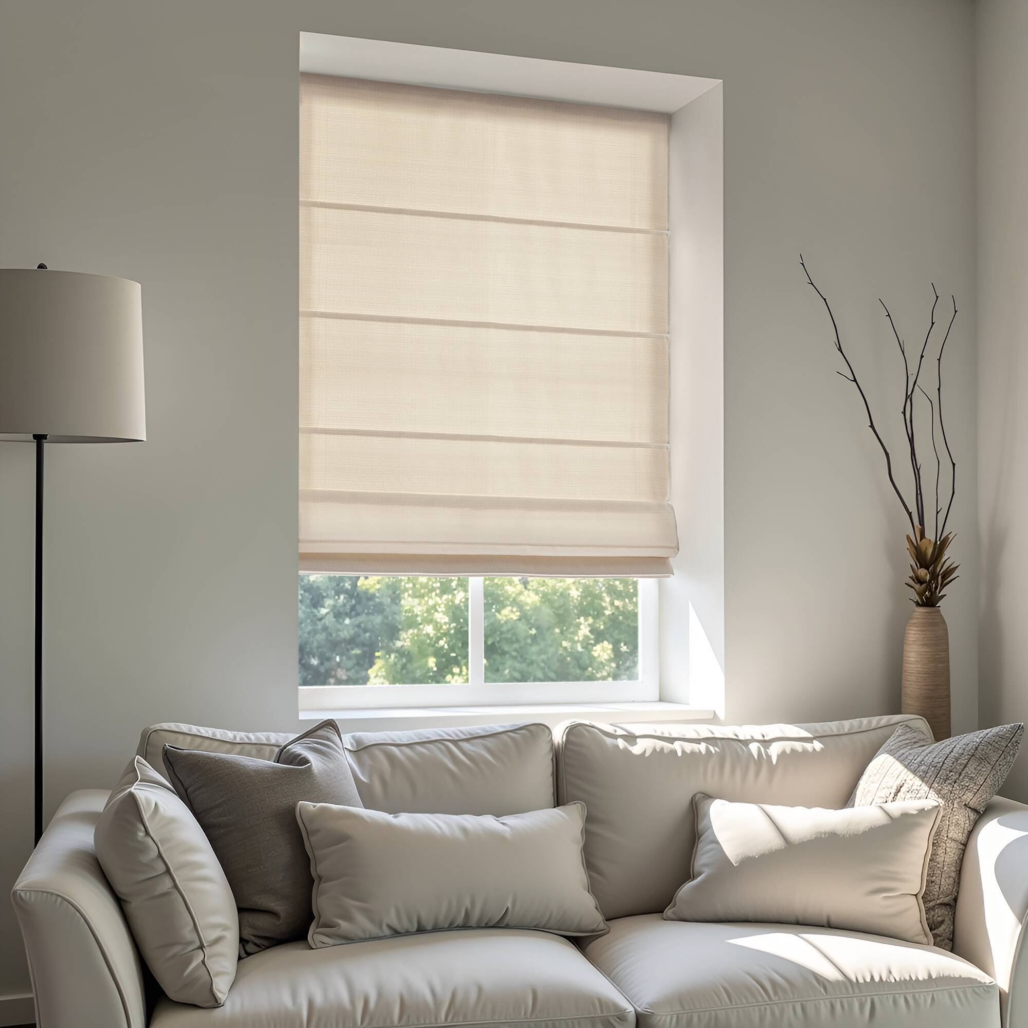 Galen Matte - 33x64" Cordless Roman Blind Galen Matte Fabric - Matte Ivory