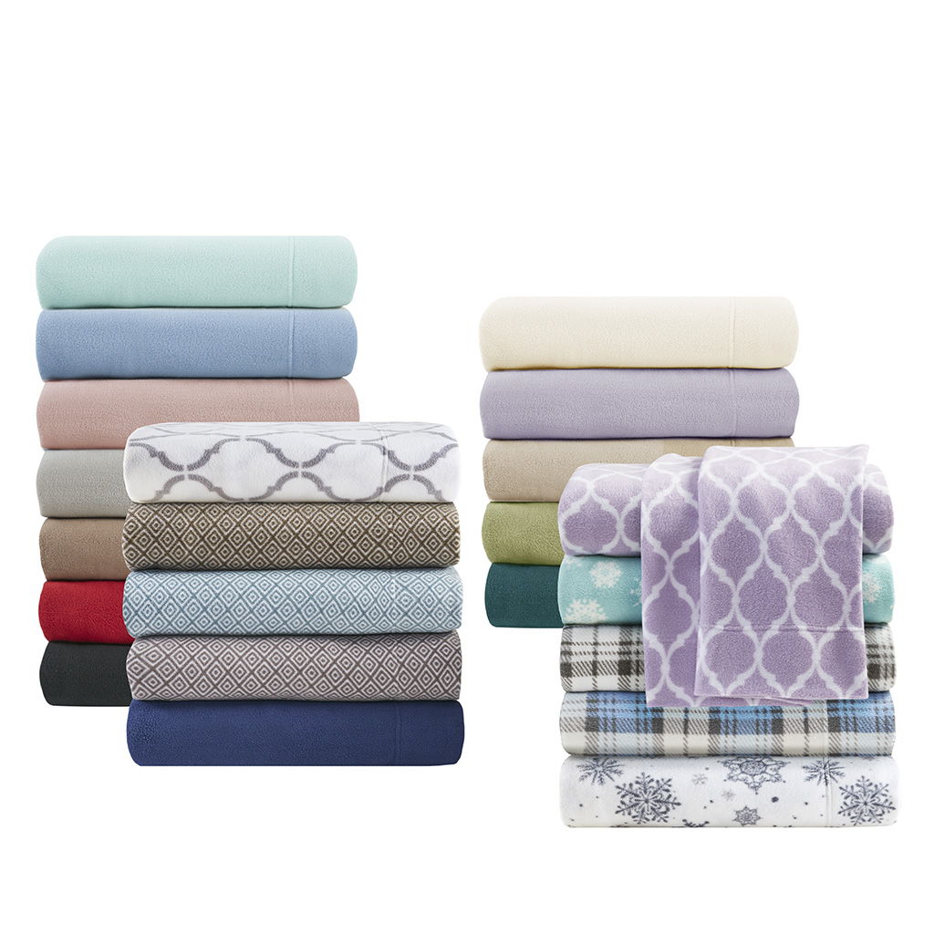 Micro Fleece - 4 Piece California King Sheet Set - Aqua