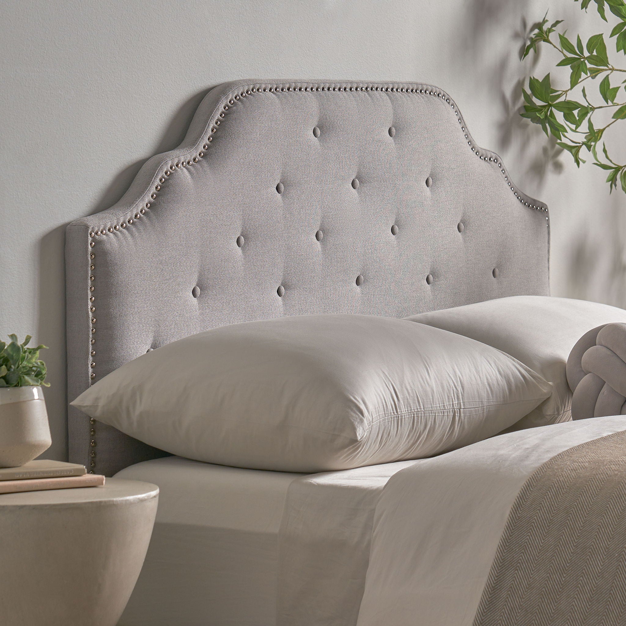 Luella - Button Tufted Upholstered Headboard