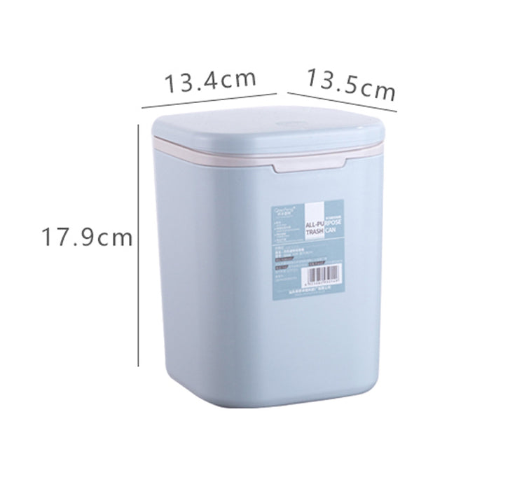 Desktop Mini Cute With Lid Trash Can Office Household Press-Type Simple Nordic Style Student Paper Basket Storage Box