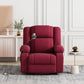 Power Lift Recliner Chair Electric Recliner for Elderly Recliner Chair with Massage and Heating Functions, Remote, Phone Holder Side Pockets and Cup Holders for Living Room, Red