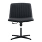 Black High Grade Pu Material. Home Computer Chair Office Chair Adjustable 360 ° Swivel Cushion Chair With Black Foot Swivel Chair Makeup Chair Study Desk Chair. No Wheels 
   W1151110975