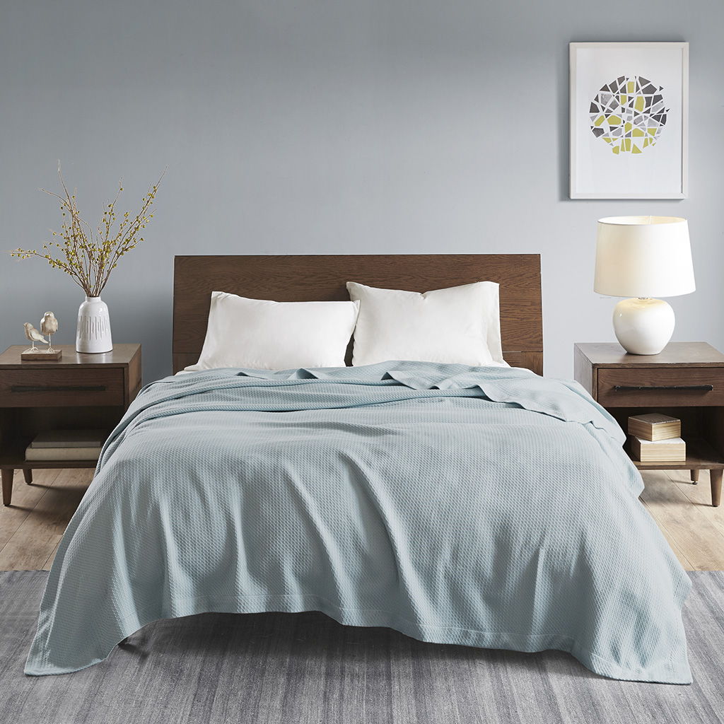 Egyptian Cotton - King Blanket - Light Blue