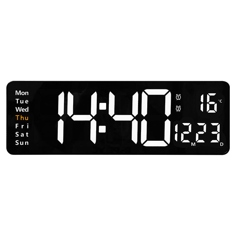 16 Inch Large Screen Display Clock Nordic Digital Clock Minimalist Living Room Wall Clock Led Wall Clock