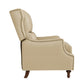 Marte Genuine Leather Recliner-BEIGE