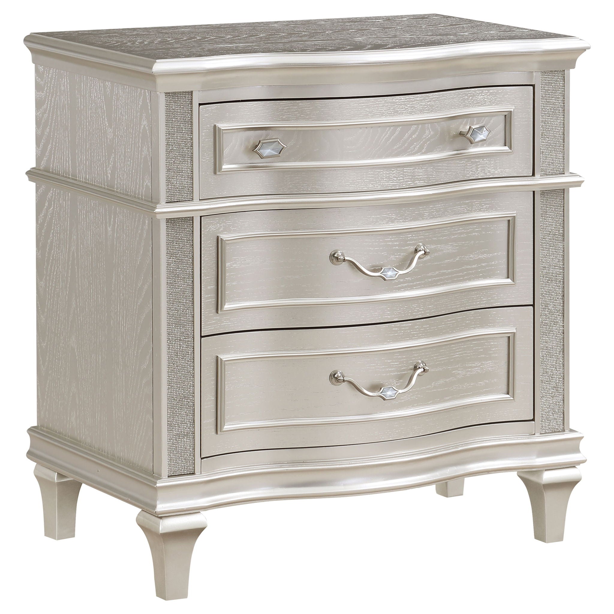 Evangeline - 3 Drawer Nightstand - Oak