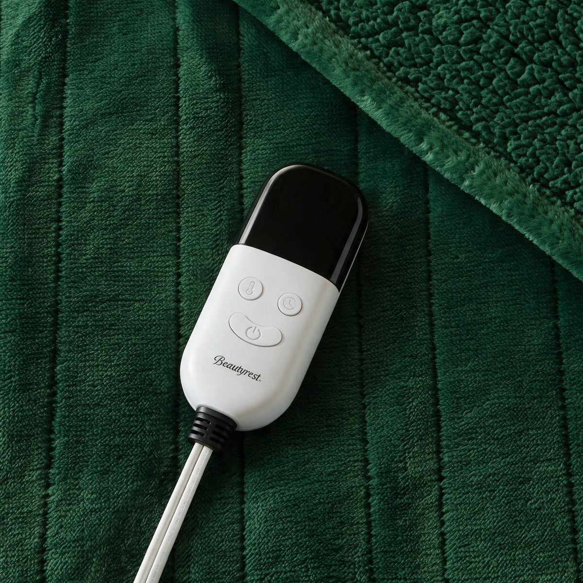 Heated Microlight to Berber - Throw - Green