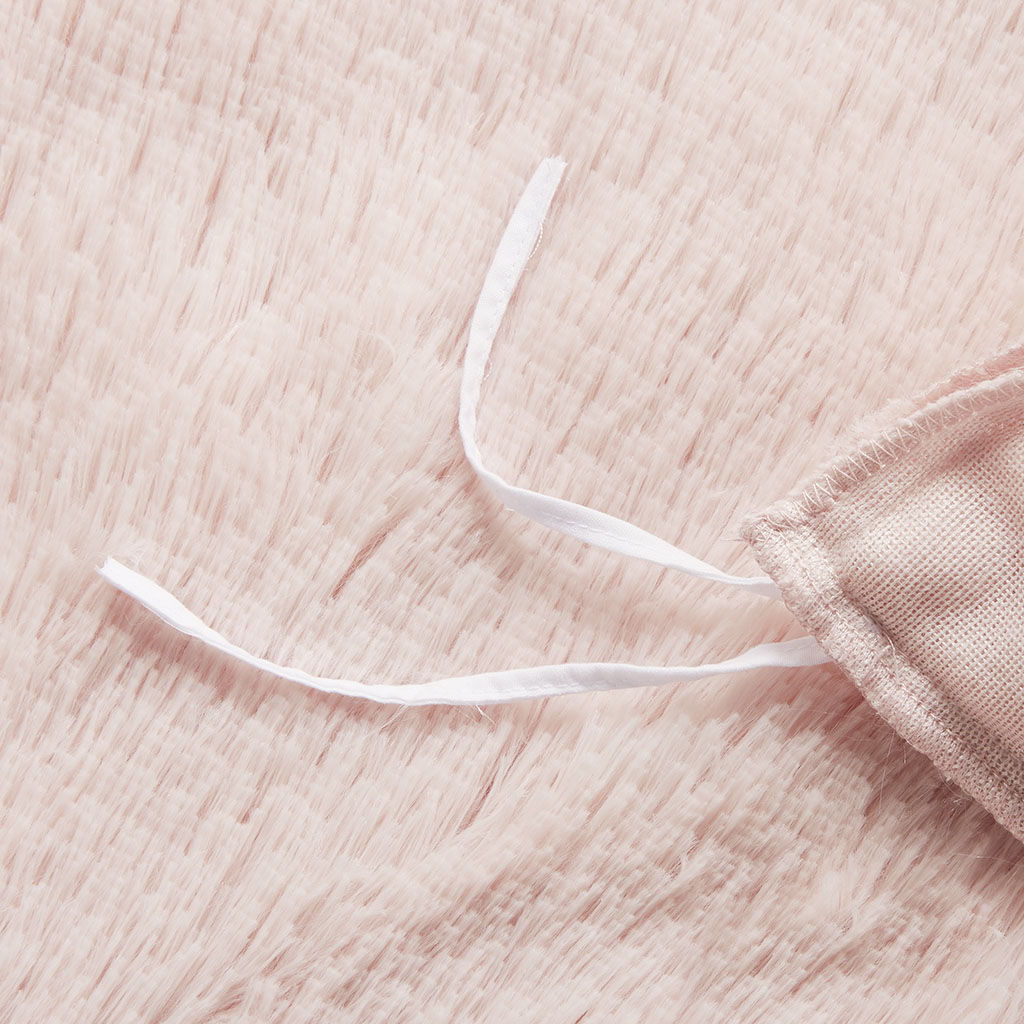 Malea - King Shaggy Duvet Cover Set - Blush