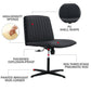 Black High Grade Pu Material. Home Computer Chair Office Chair Adjustable 360 ° Swivel Cushion Chair With Black Foot Swivel Chair Makeup Chair Study Desk Chair. No Wheels 
   W1151110975