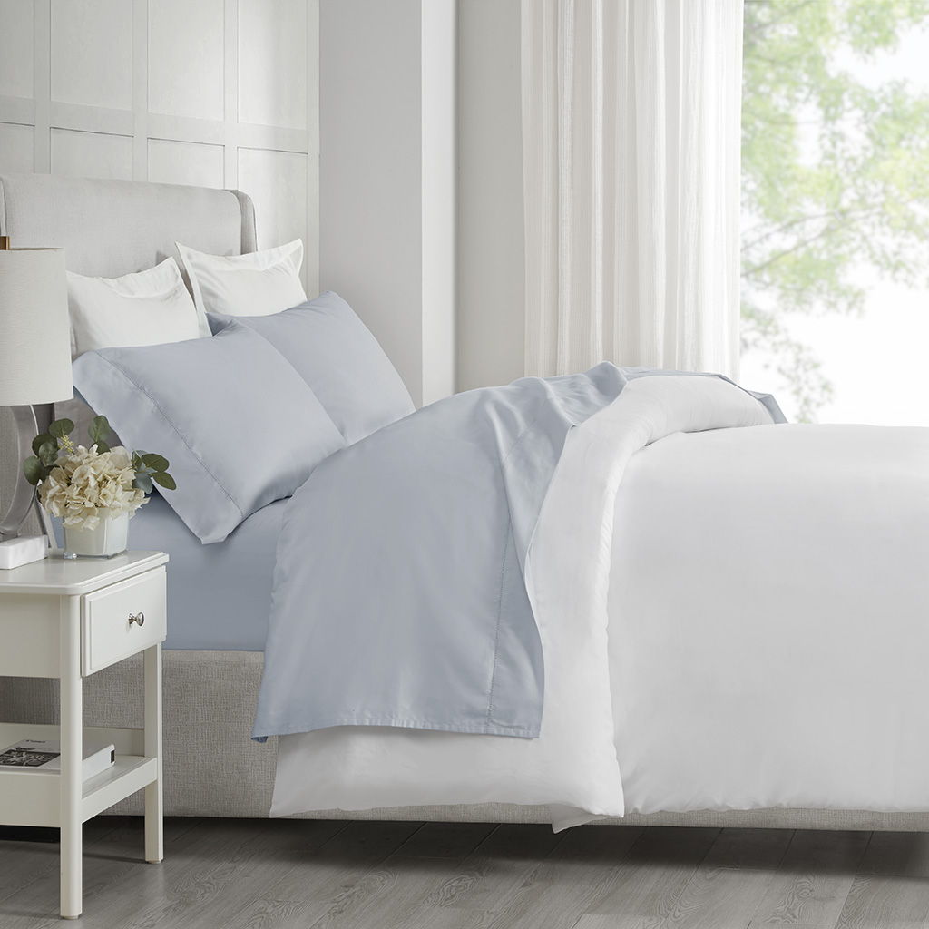 500 Thread Count Egyptian Cotton - Queen Deep Pocket Sheet Set - Gray