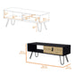 Chase Black and Macadamia Hairpin Legs Coffee Table