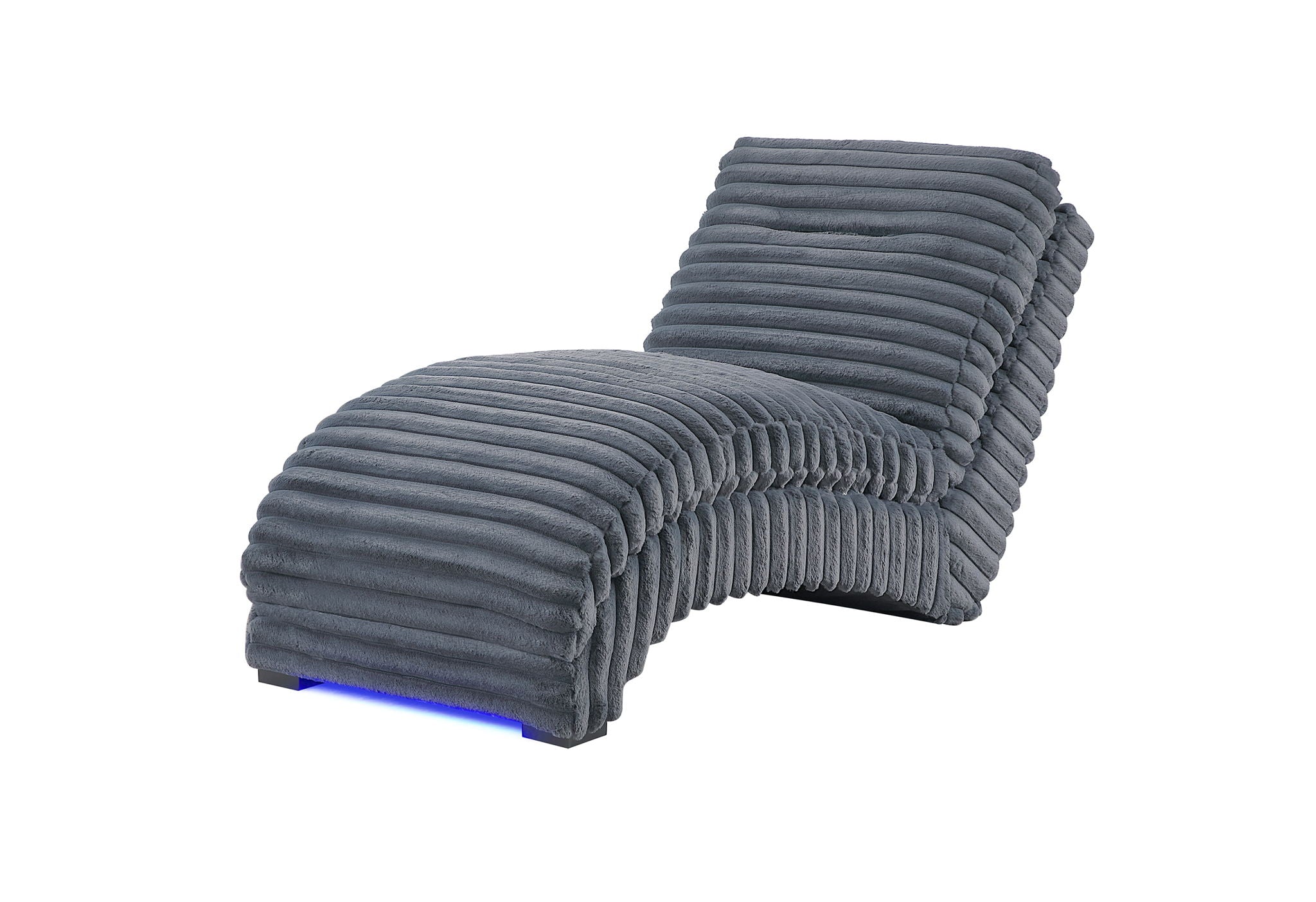 Dominic - Chaise With LED And USB - Gray